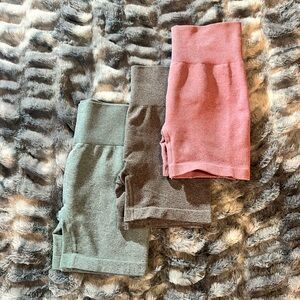 Amazon Essentials Women's Athletic Shorts - Pink, Gray, Green